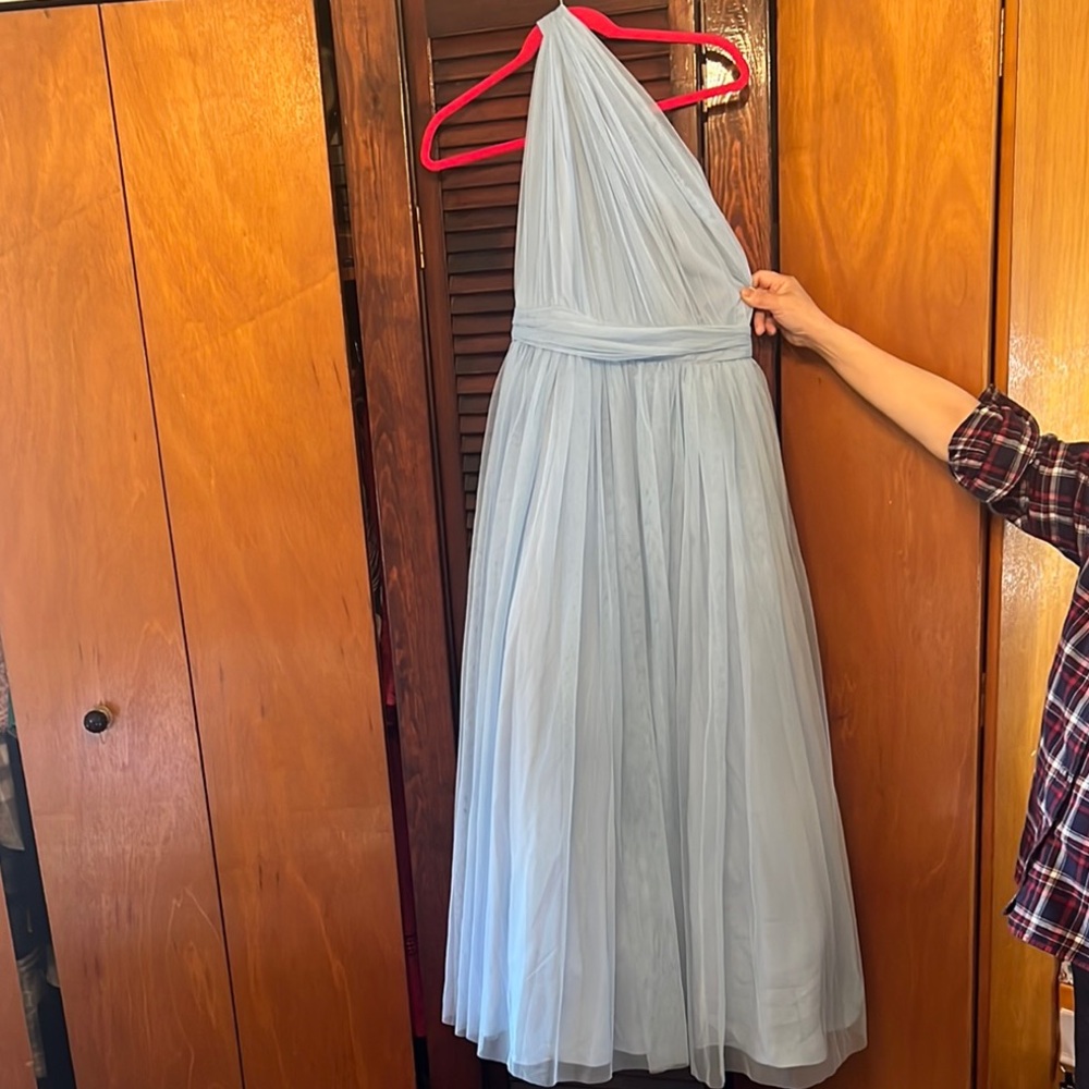 ASOS Light Blue Halter long Dress PETITE